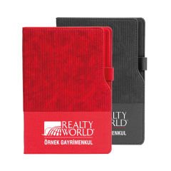 Termo Deri Kalem Tutucu Tarihsiz Defter - 15 x 21 cm