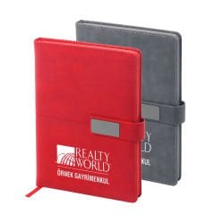 Termo Deri Metal Manyetik Kilit Tarihsiz Defter - 14,5 x 21 cm