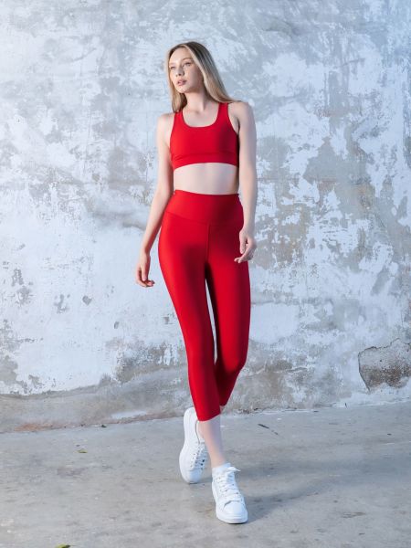 4311 Capri Leggings Red Color