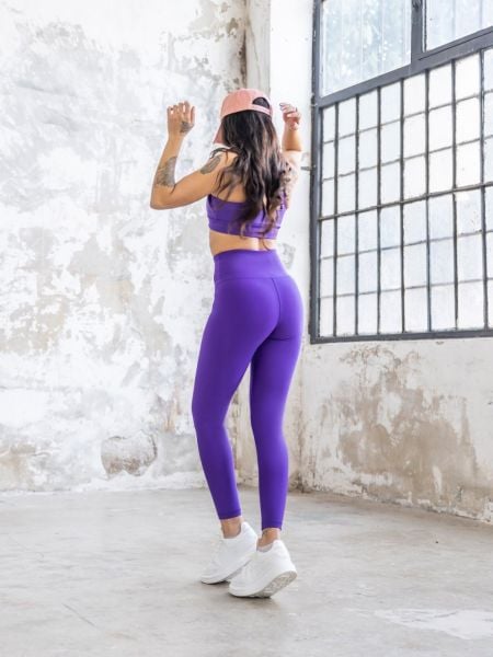 861Extra High Waist Leggings Purple Color