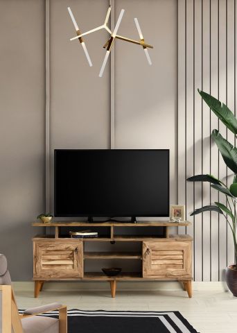 Panjurlu Raflı - 130 Cm Tv Sehpası