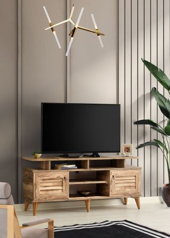 Panjurlu Raflı - 130 Cm Tv Sehpası