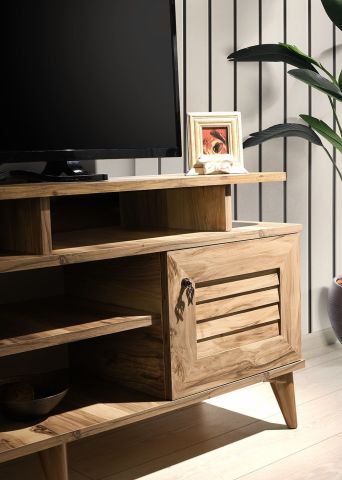 Panjurlu Raflı - 130 Cm Tv Sehpası