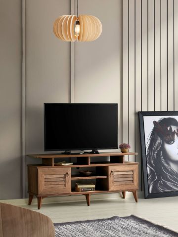 Panjurlu Raflı - 110 Cm Tv Sehpası