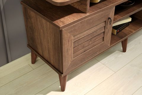 Panjurlu Raflı - 110 Cm Tv Sehpası