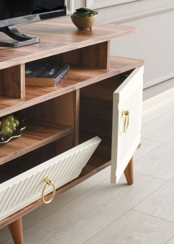 Mebran Kapak Raflı - 130 Cm Tv Sehpası