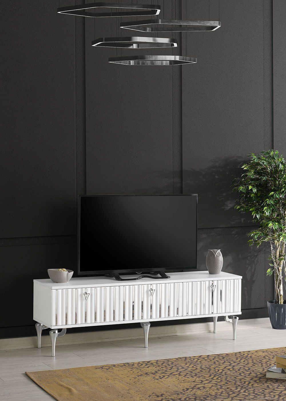 Dubai Metal Ayaklı - 150 Cm Tv Sehpası