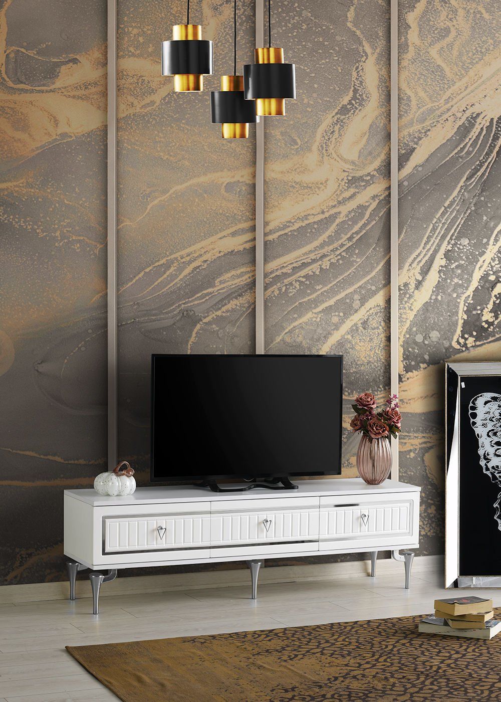 Klas Metal  Ayaklı - 180 Cm Tv Sehpası