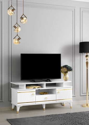 Kordon Raflı - 110 Cm Tv Sehpası