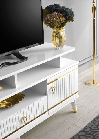 Kordon Raflı - 110 Cm Tv Sehpası