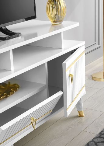 Kordon Raflı - 110 Cm Tv Sehpası