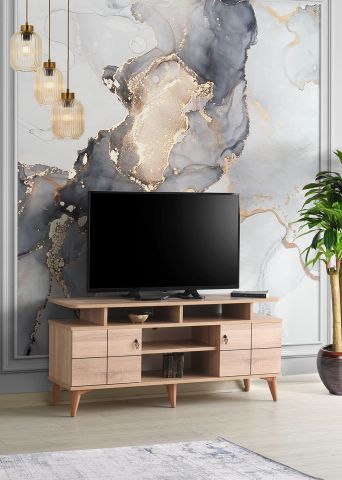 Artı Kapak Raflı - 130Cm Tv Sehpası
