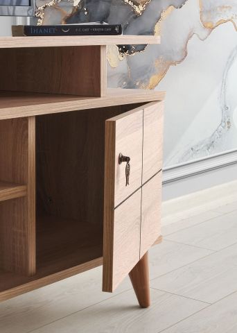 Artı Kapak Raflı - 130Cm Tv Sehpası