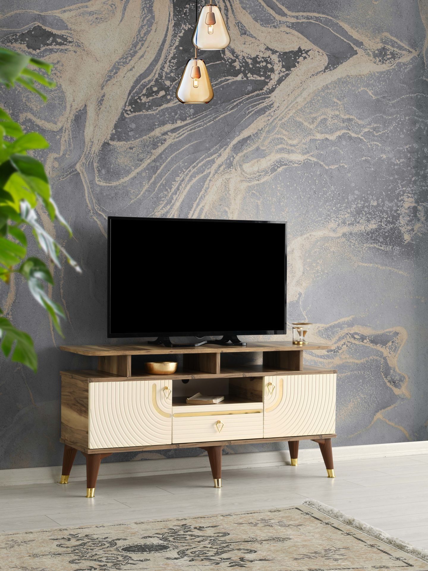 Art Raflı - 130 Cm Tv Sehpası