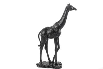 Mermer Siyah Zürafa Resin Obje 25x10x41cm