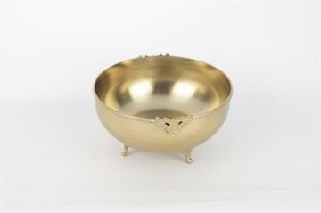 Pirinç İşlemeli Kase 9x18cm