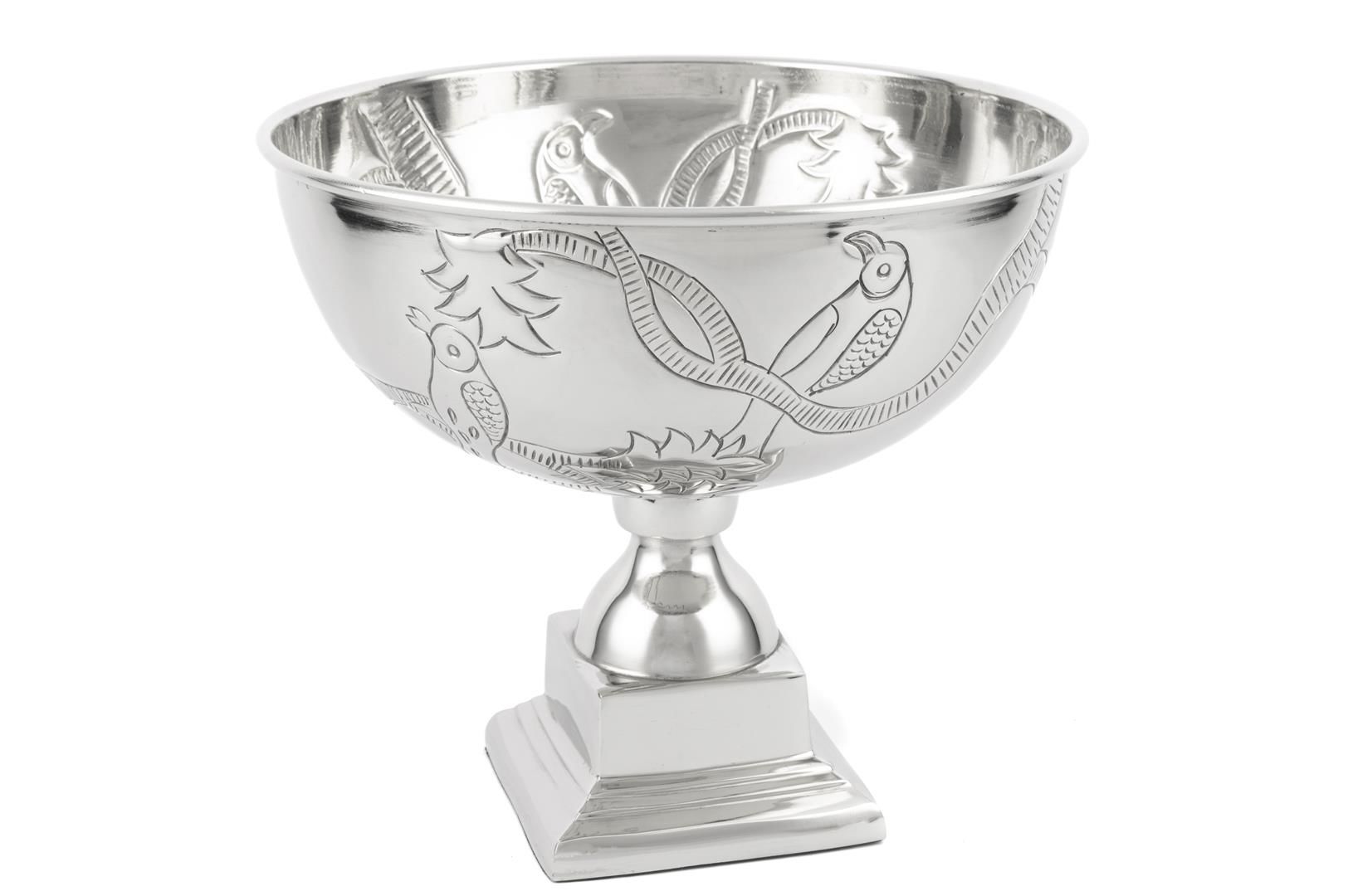 Silver Ayaklı Metal Kase 30x29cm