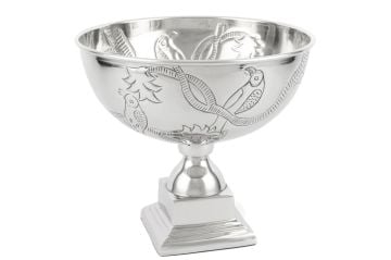 Silver Ayaklı Metal Kase 30x29cm