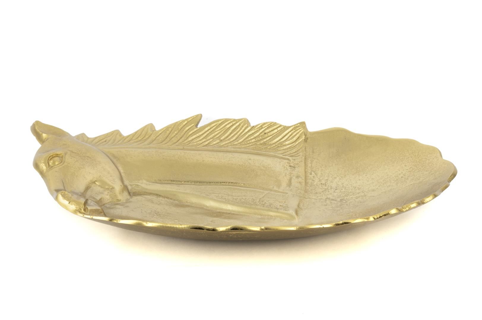 Gold Horse Metal Dekor Tabak 46x30cm