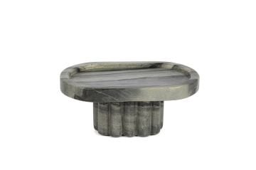 Füme Mermer Dekoratif Oval Sunumluk 25x16x11cm