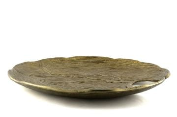 Antik Gold Leaf Metal Dekor Tabak 47x5cm