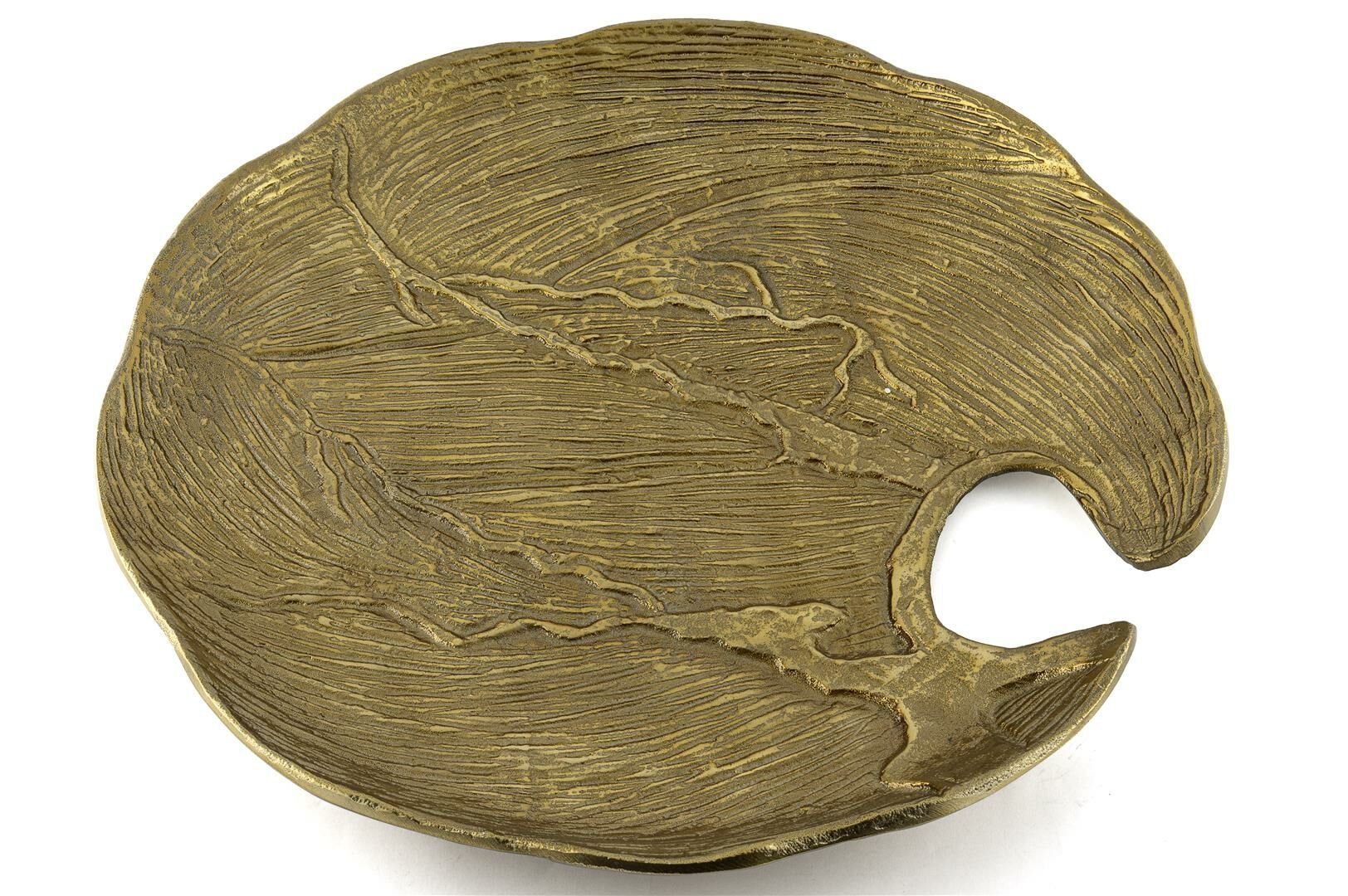 Antik Gold Leaf Metal Dekor Tabak 47x5cm