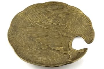 Antik Gold Leaf Metal Dekor Tabak 47x5cm