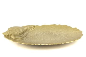 Gold Coral Metal Dekor Tabak 48x31cm