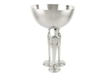 Silver Lady Ayaklı Metal Kase 31x48cm