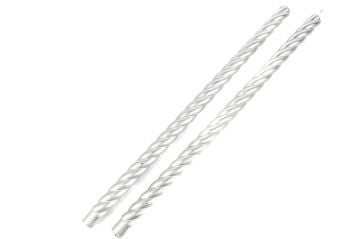 Silver İnce 2li Mum 48cm