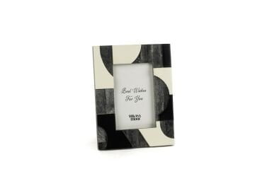 Füme Beyaz Desenli Çerçeve 16x21cm