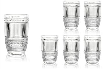 Retro Dalga 6lı Meşrubat Bardağı 370ml