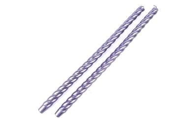 Mor İnce 2li Mum 48cm