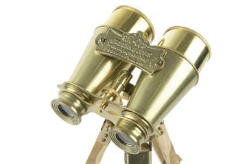 Gold Ahşap Ayaklı Dekoratif Dürbün 17x40cm