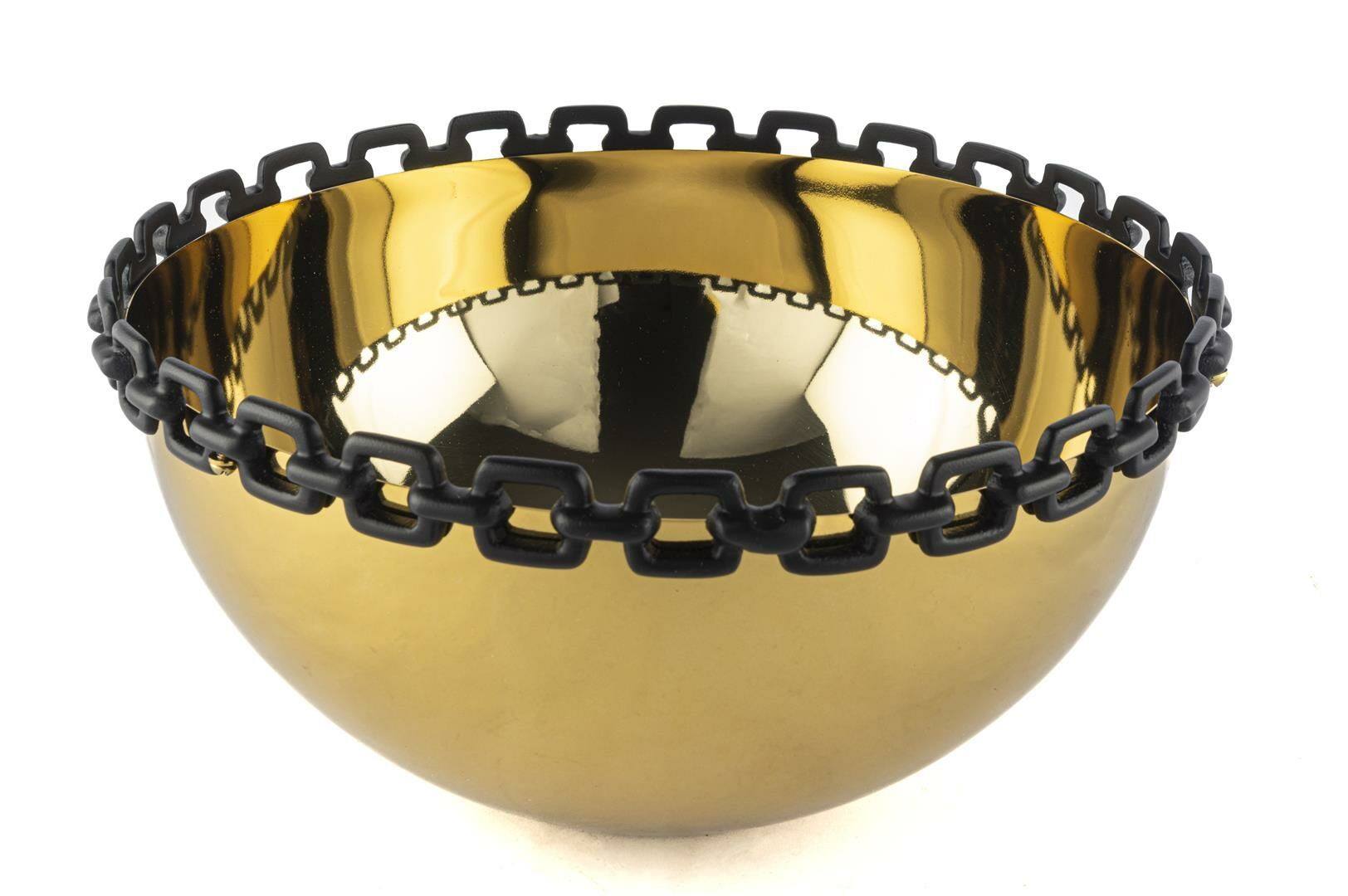 Gold Siyah Dekor Kase 30x15cm