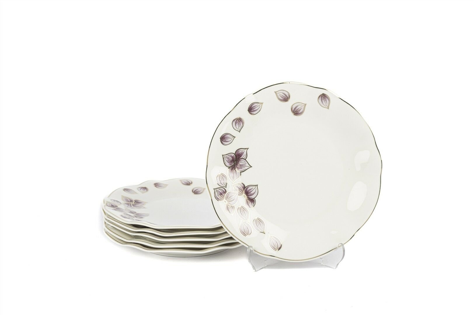 Plum 6lı Beyaz Pasta Tabağı 21cm