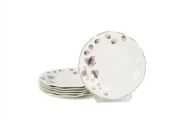 Plum 6lı Beyaz Pasta Tabağı 21cm