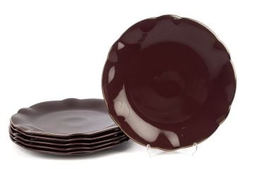 Plum 6lı Bordo Servis Tabağı 27cm