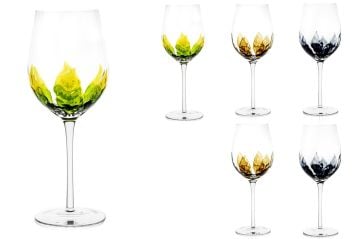 Yaprak Dek 6lı Kırmızı Şarap Kadehi