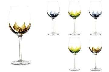 Yaprak Dek 6lı Beyaz Şarap Kadehi