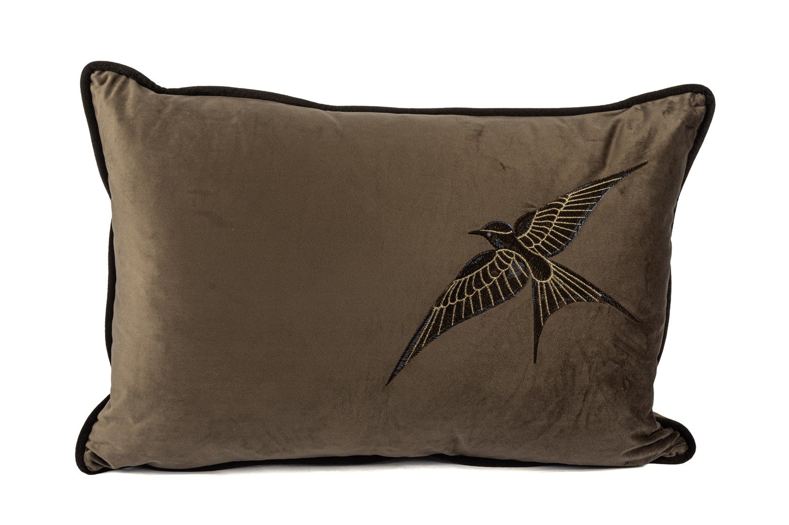 Isla Kahvereng iKadife Tek Kuş 40x60 Yastık