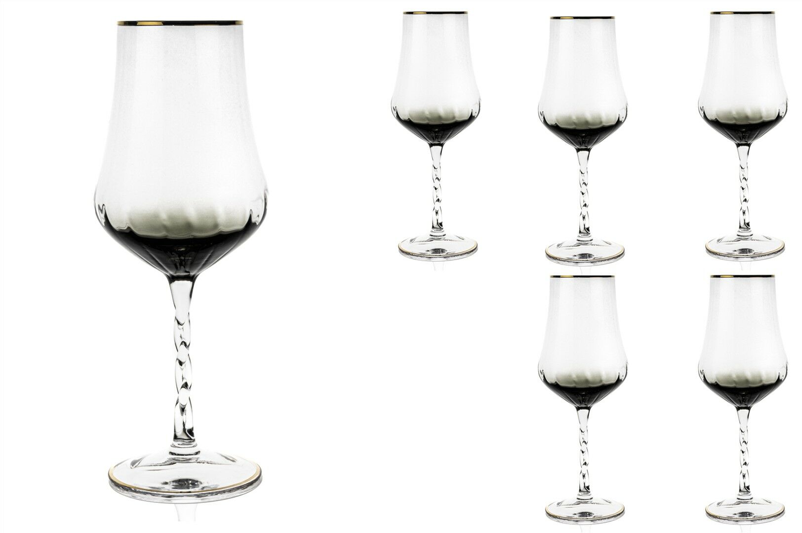 Gold Gri 6lı Kırmızı Şarap Kadehi