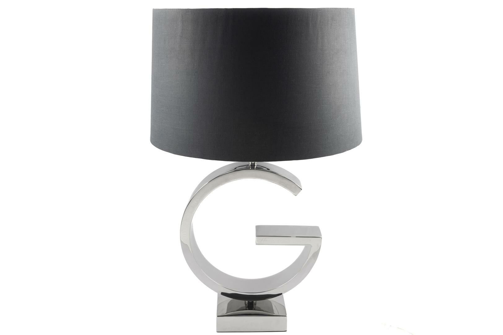 Gümüş Gri Masa Lambası 51x78cm