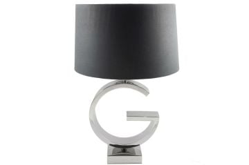 Gümüş Gri Masa Lambası 51x78cm