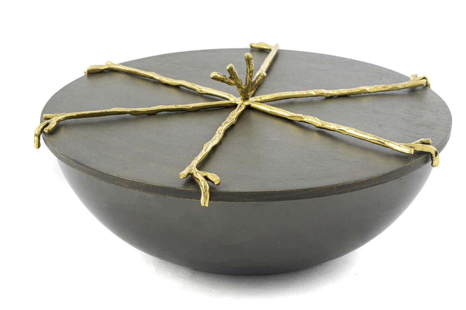 Branch Kapaklı Gold Gri Kase 27x12cm