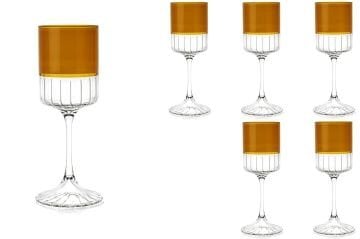Amber 6lı Kırmızı Şarap Kadehi