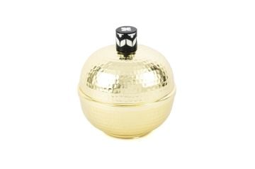 Gold Kapaklı Metal Kase 15x15cm