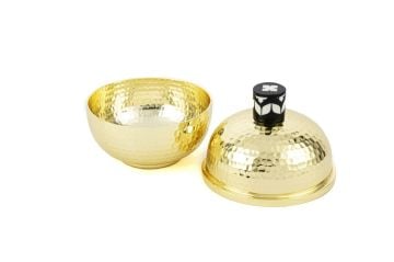 Gold Kapaklı Metal Kase 12x14cm