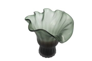 Zümrüt Yeşili Dalgalı Vazo 29x25cm