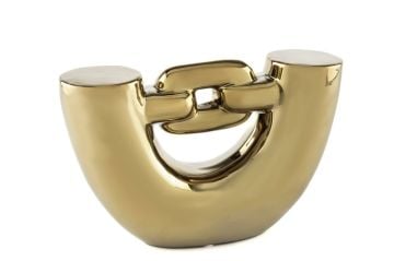Gold Zincirli Seramik Obje 29x8x18cm
